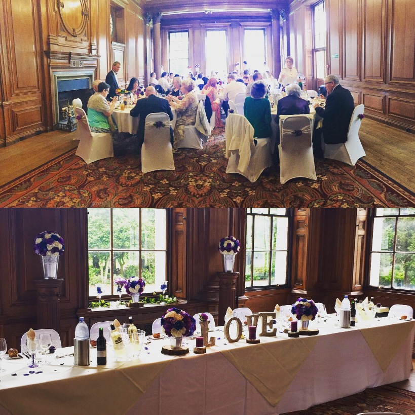 Wedding at Catering Croxteth Hall table and room