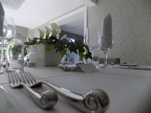 dinner party table set up in blackpool lancashire